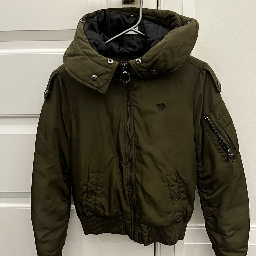 BCBGeneration Olive Quilted Jacket